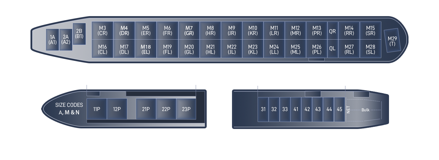 767-400机舱布局图